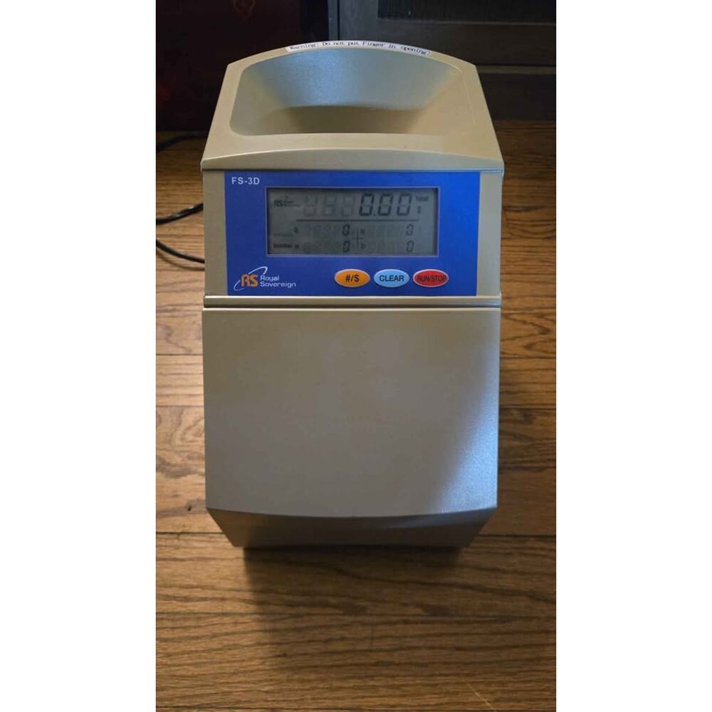 Royal Sovereign FS-3D Digital Coin Sorter & Counter – Works (Missing Tray)